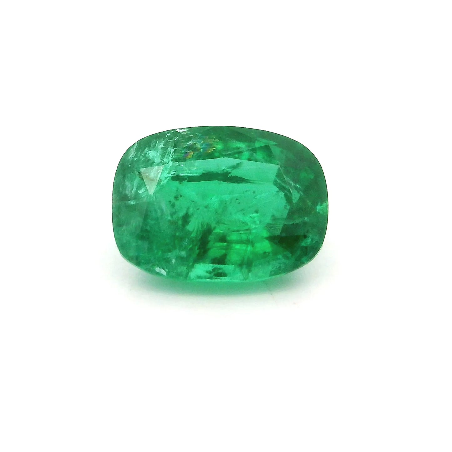 0.95ct Cushion Natural Emerald (Colour Green, Clarity Slightly Included, Cut Faceted)