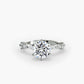 Solitaire with Eternity Pavé