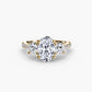 Three-Stone with Pavé Band