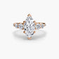 Five Stone Ring with Pavé Band
