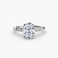 Solitaire with Shoulder Accents