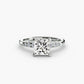 Solitaire with Shoulder Accents