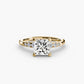 Solitaire with Shoulder Accents